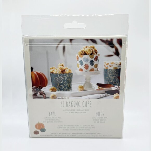 NEW My Minds Eye Pumpkin Patch Baking Cups - 36 Count, Gold/Multi - Picture 4 of 4